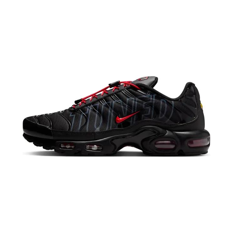 Nike Air Max Plus Tuned Air “Black / Wolf Grey / Metallic Silver / University Red” (IH4459-001)