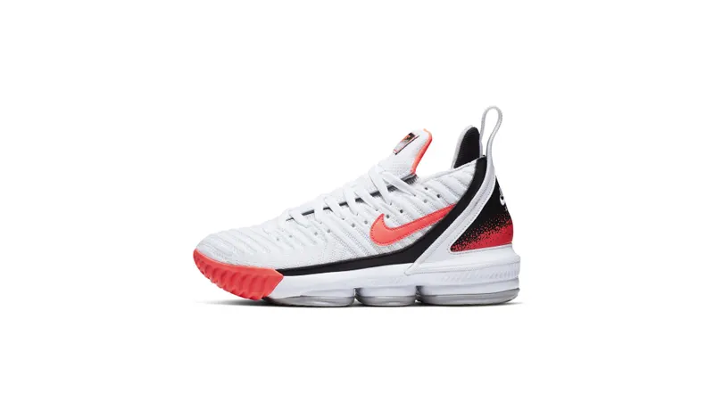 Nike LeBron 16 White Hot Lava White/Hot Lava-Flat Silver (CI1521-100)