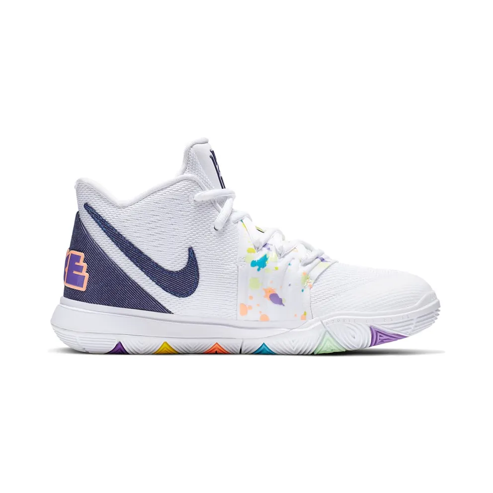 Nike Kyrie 5 White Denim (GS) White/Deep Royal Blue-Glacier Blue (AQ2456-101)