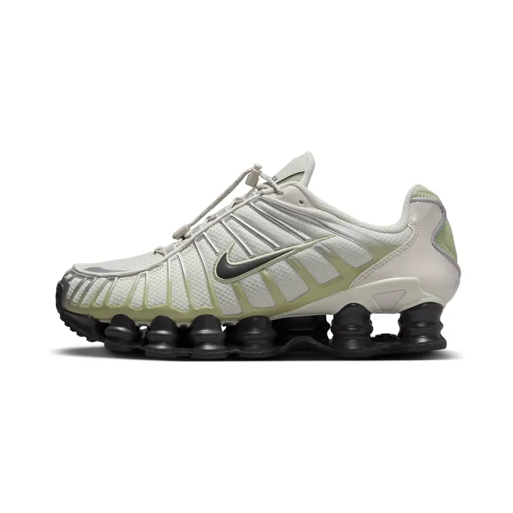 Nike Shox TL “Light Bone / Olive Aura / Metallic Silver / Off-Noir” (FV0939-002)
