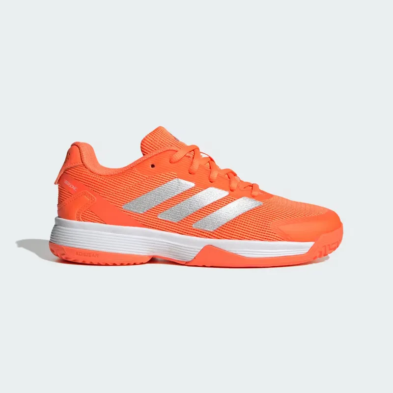 adidas Ubersonic Tennis Shoes Kids “Lucid Orange / Silver Metallic / Cloud White” (JR4509)