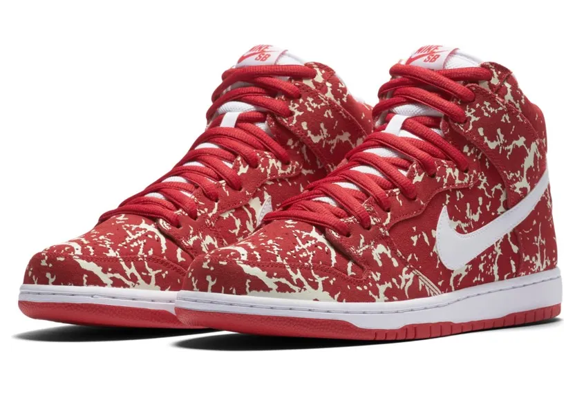 Nike SB Dunk High PRM ‘Raw Meat’ Challenge Red/Challenge Red/White/White (313171-616)