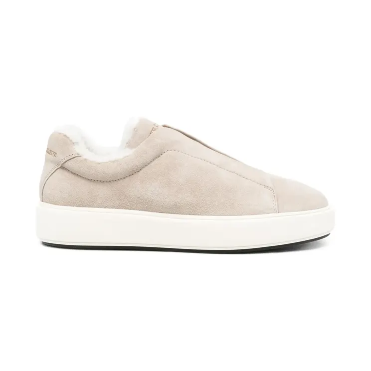 Officine Creative Slip-On-Sneakers mit Shearling Nude (OCDSLOU103LIC23E225)