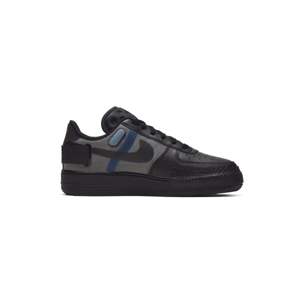 Nike Air Force 1 Type Black Photo Blue (GS) (BQ4793-002)