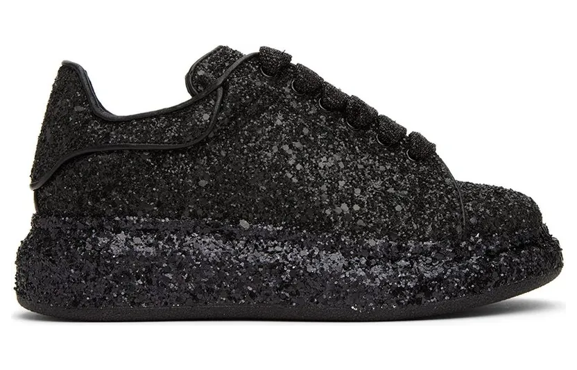 Alexander McQueen Kids Black All Over Glitter 1000 Black/Black (710103W4JF8)