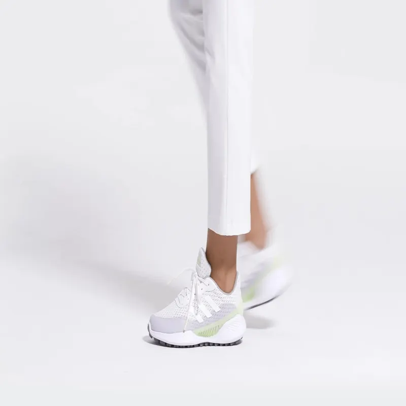 Adidas Women's Summervent Recycled Polyester Spikeless Golf Shoes Cloud White / Cloud White / Almost Lime (GZ3281)