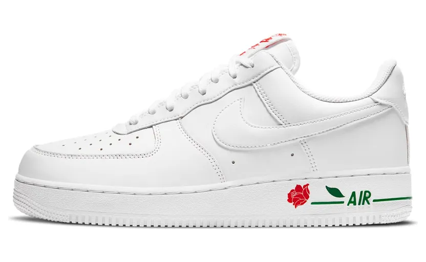 Nike Air Force 1 ’07 LX White Rose “White / University Red / Pine Green” (CU6312-100)
