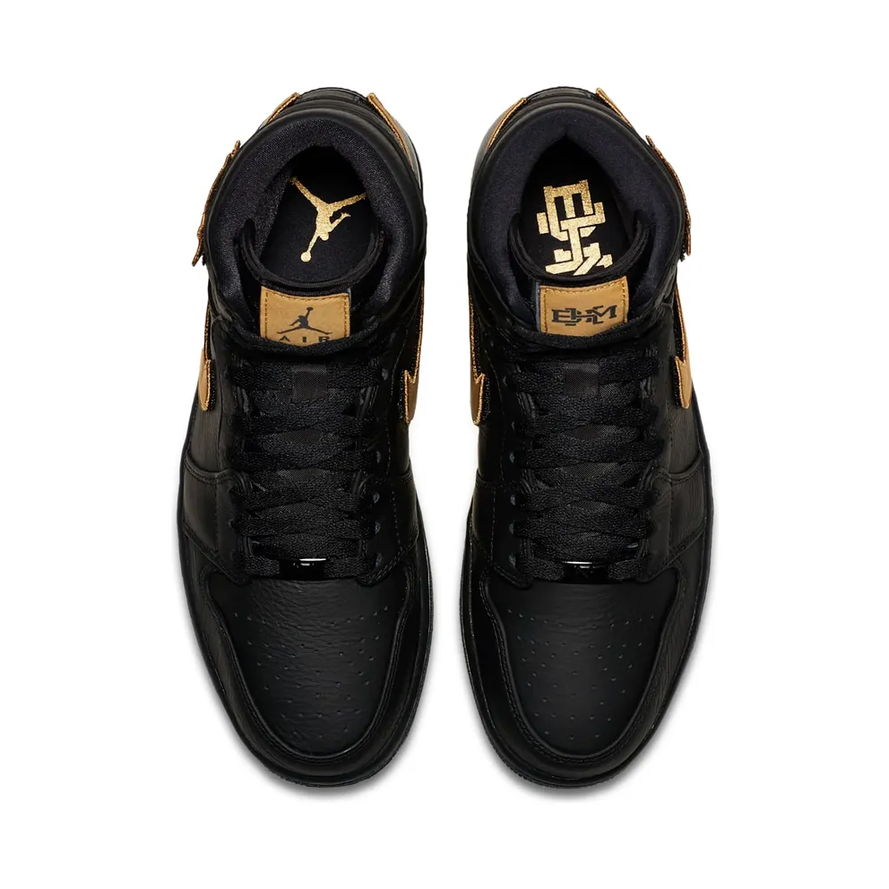 Jordan 1 Retro BHM (2017) Black/Metallic Gold-Black (908656-001)
