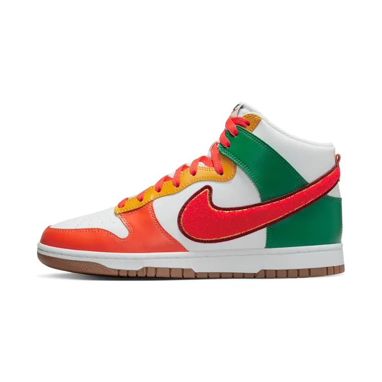 Nike Dunk Hi Retro University “White / Team Red / Malachite / Habanero Red” (DR8805-100)