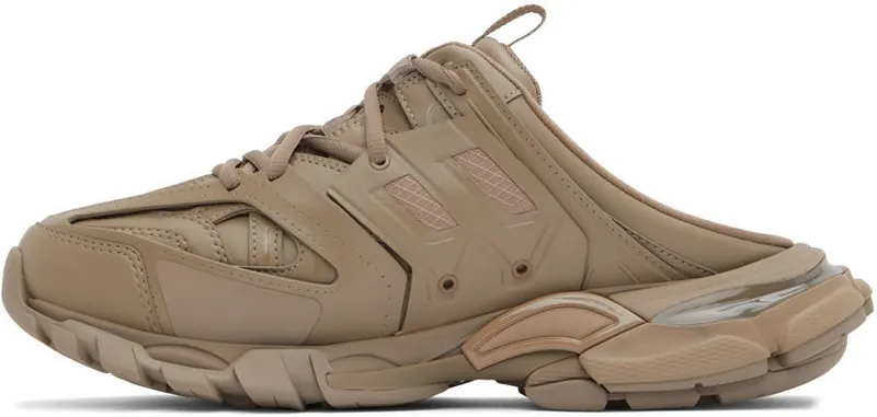 Balenciaga Taupe Track Mules (653814-W2FA6-9710)