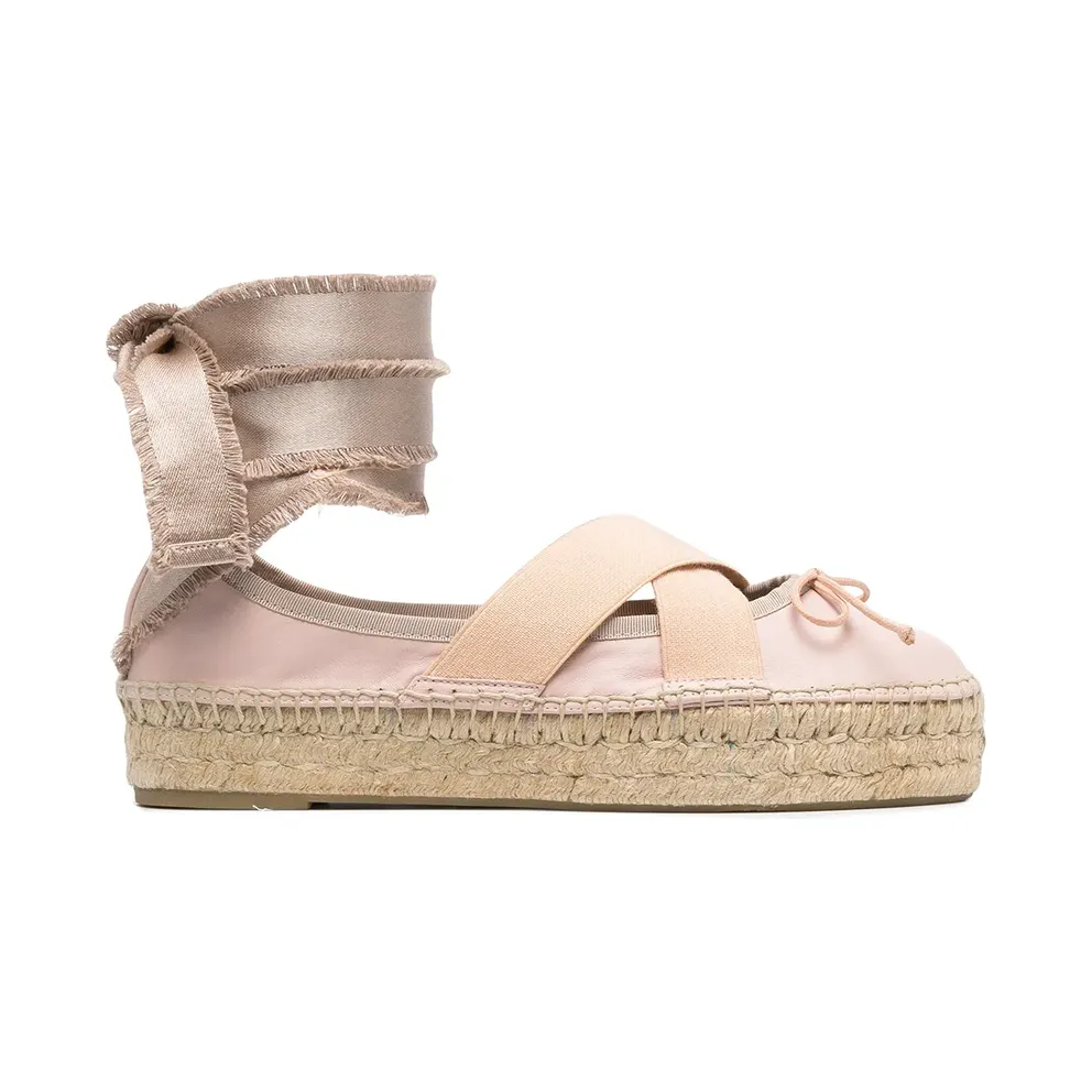 RED(V) Espadrille pumps with enkelbandje – Pink (QS0F01PAQ)