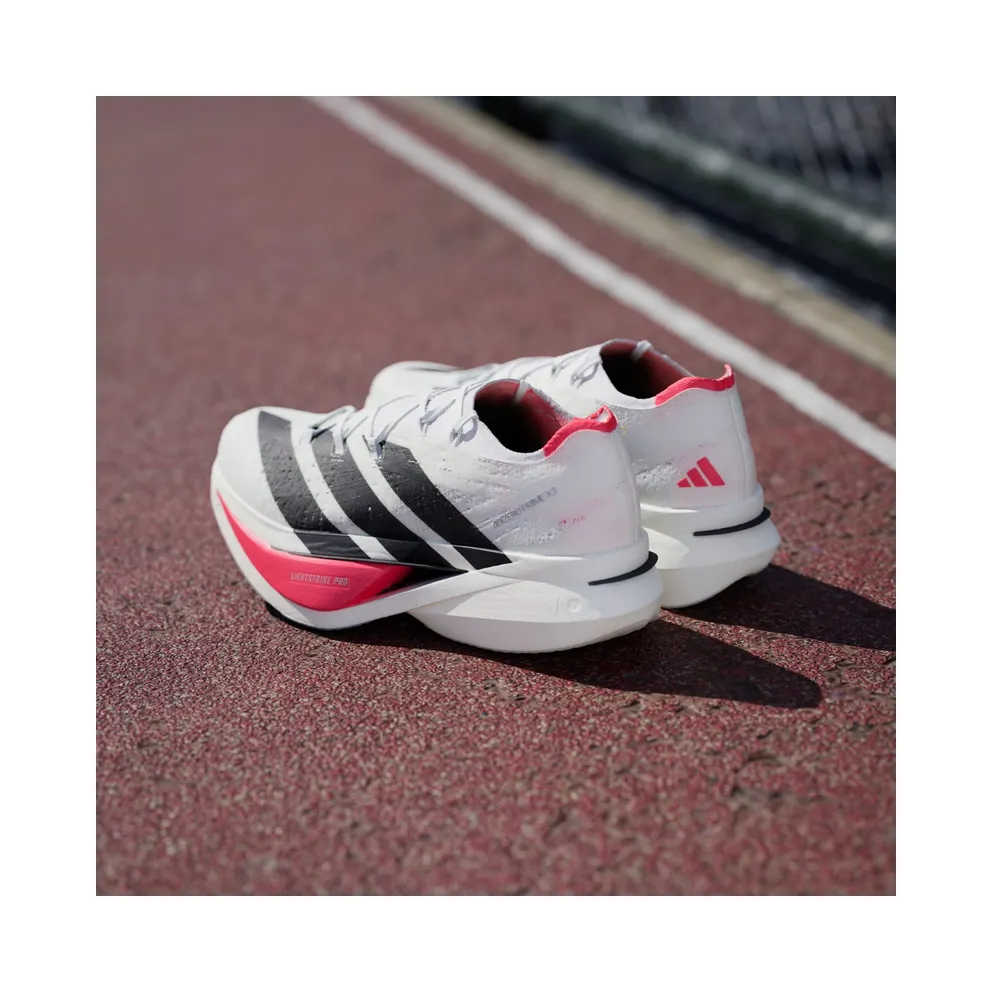Adidas ADIZERO PRIME X3 STRUNG Running Shoes Cloud White / Core Black / Lucid Red (JR2597)