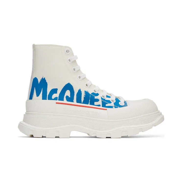 Alexander McQueen White Tread Slick High Sneakers (682420W4RQ9)