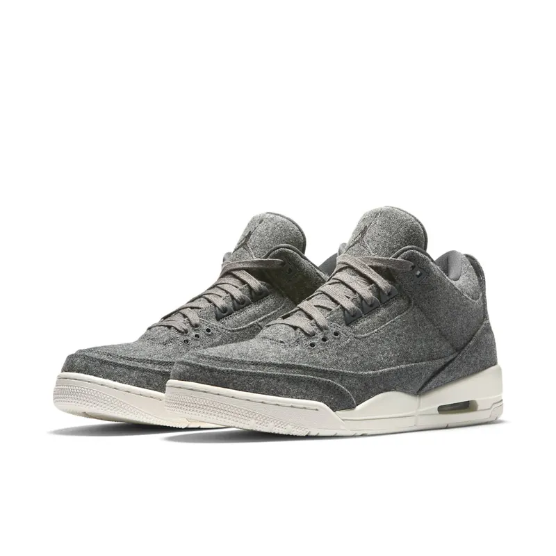 Jordan 3 Retro Wool Dark Grey/Dark Grey-Sail (854263-004)