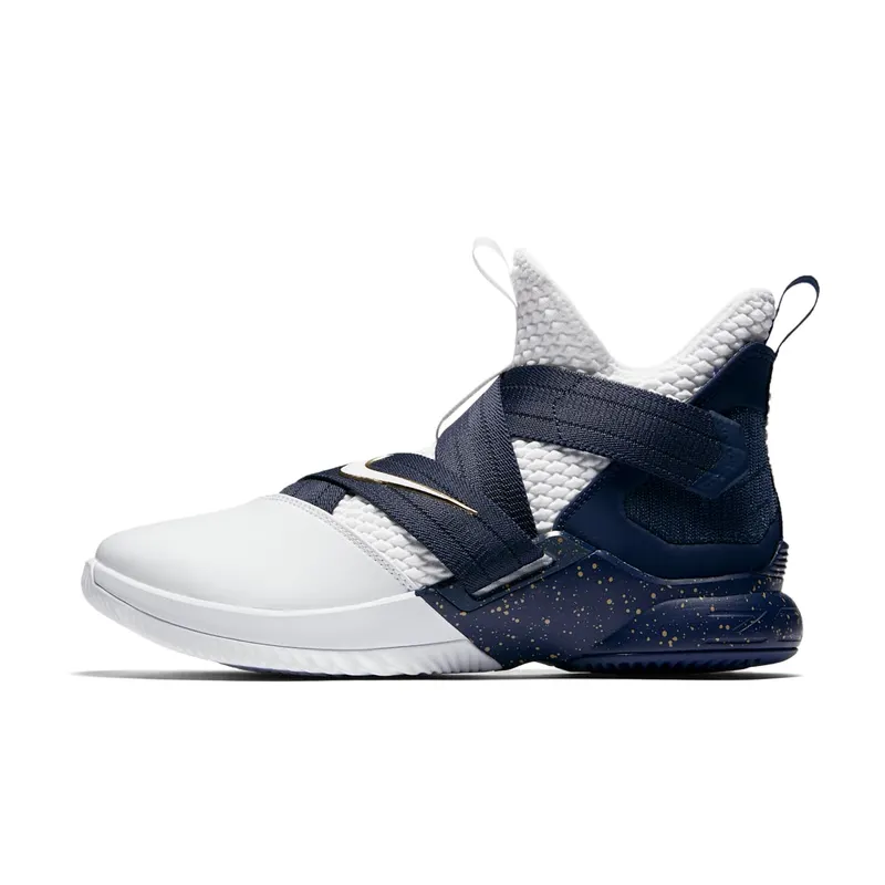 Nike LeBron Zoom Soldier 12 25 Straight White/Midnight Navy-Mineral Yellow-White (AO4054-100)