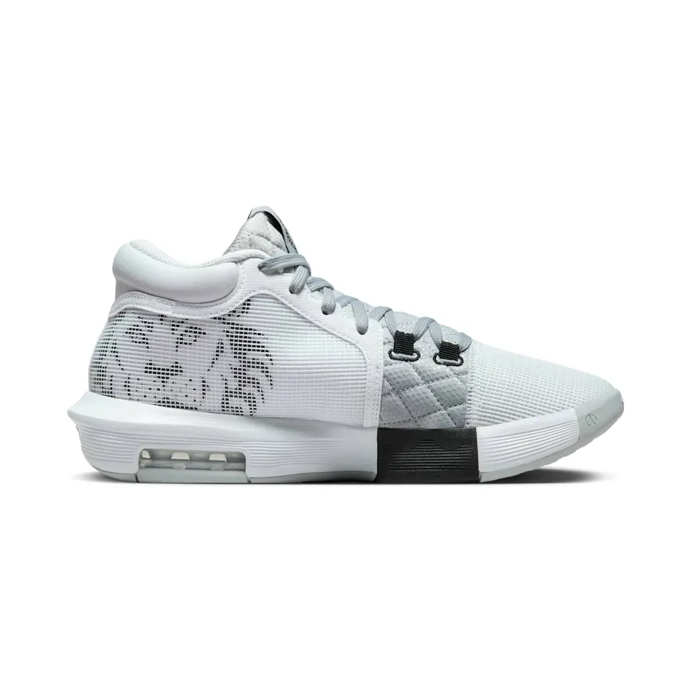 Nike LeBron Witness 8 “White / Light Smoke Grey / Black” (FB2239-100)