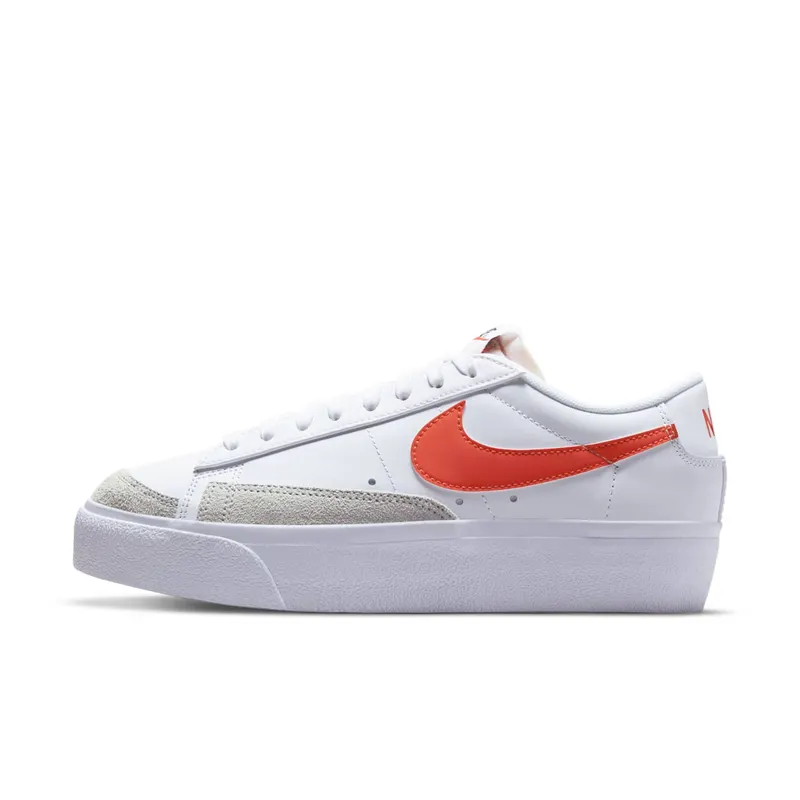 Nike Blazer Low Platform White Summit White Black Orange (DJ0292-104)