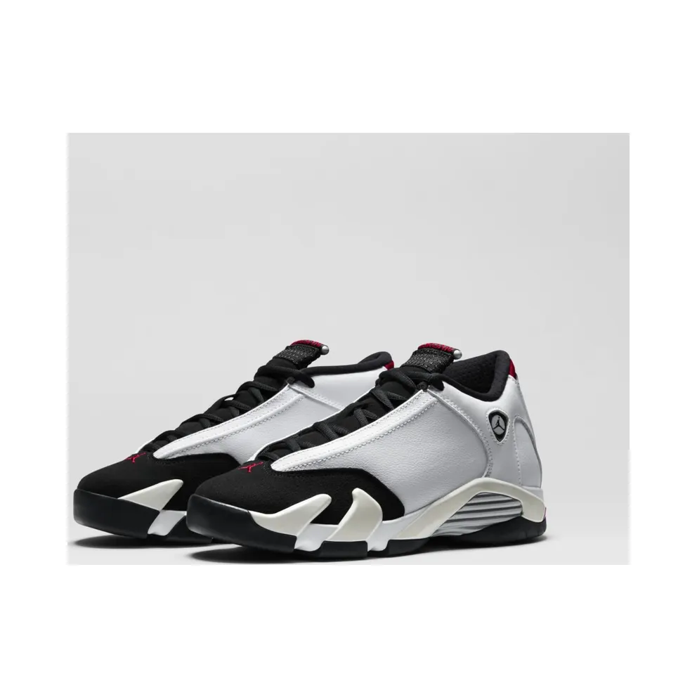 Jordan 14 Retro Black Toe 2014 (GS) White/Black/Varsity Red (654963-102)