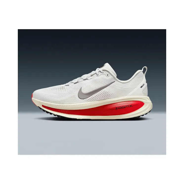 Nike Vomero 18 “Platinum Tint / Siren Red / Light Smoke Grey / Metallic Pewter” (HM6803-001)