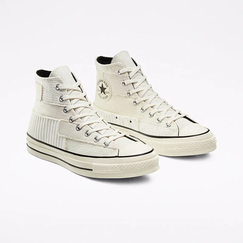 Converse Mono Patchwork Chuck 70 High Top White Egret White/Egret/Black (167139C)