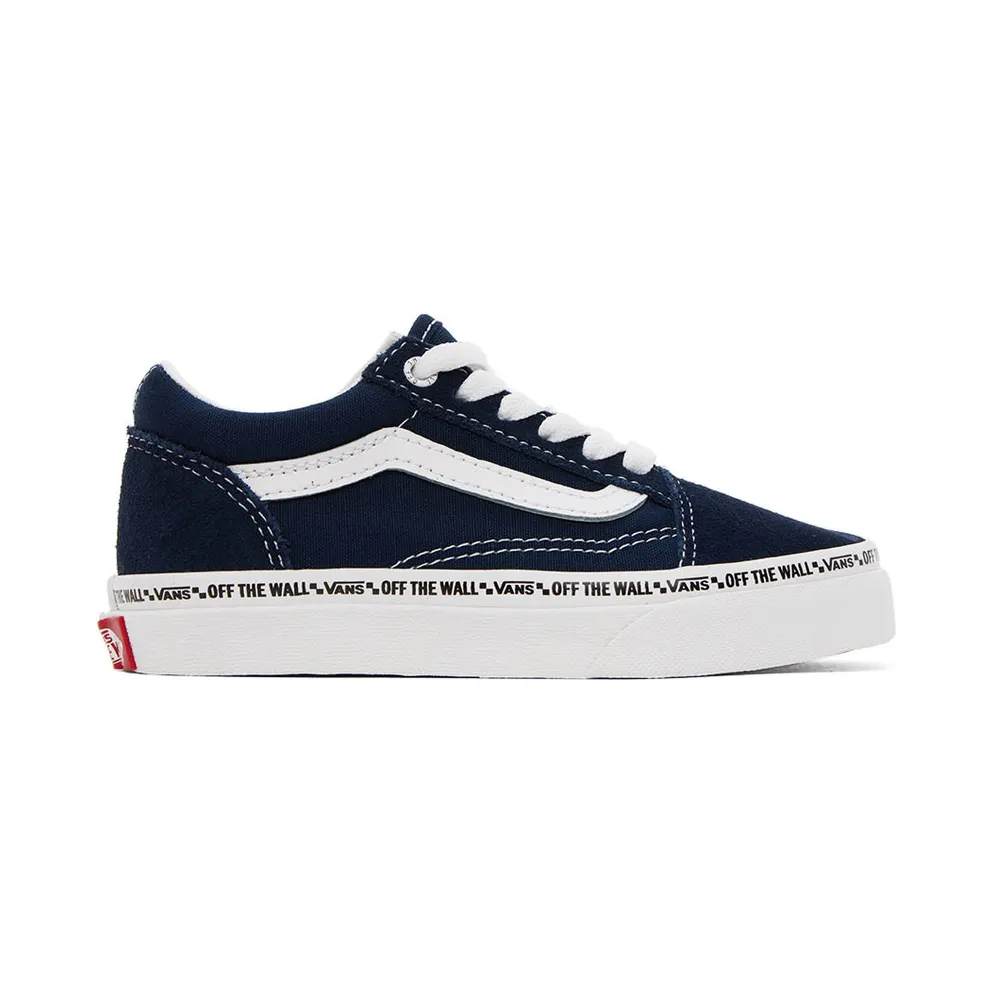 Vans Kids Navy Old Skool Little Kids Sneakers (VN0A7Q5F4M0)