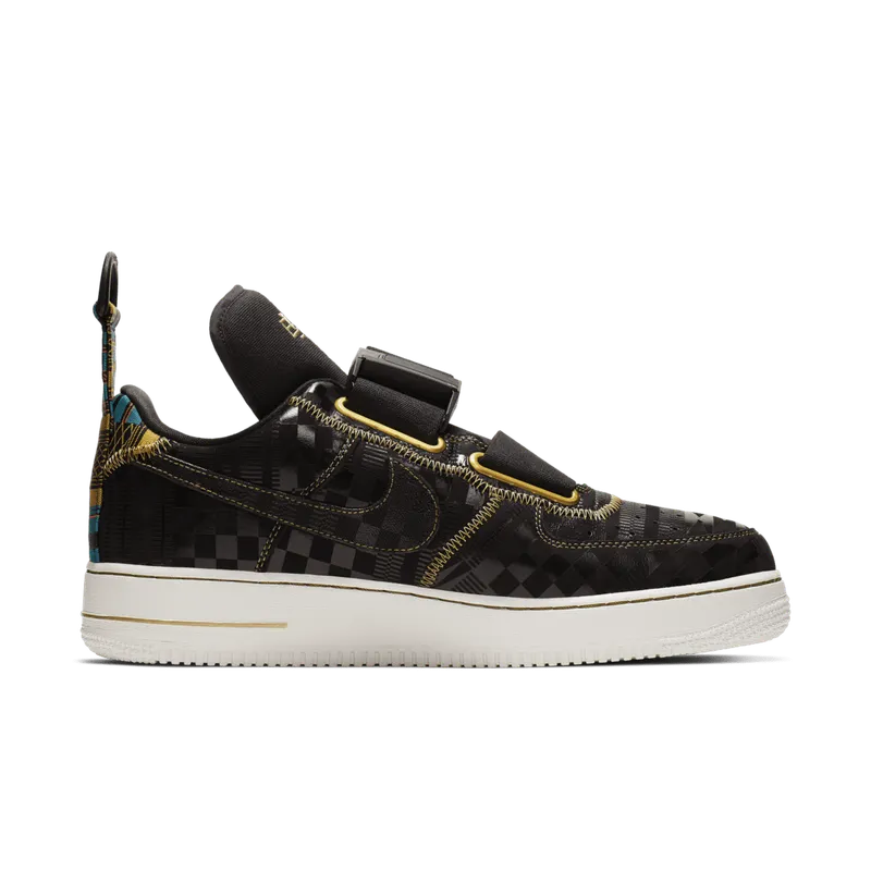 Nike Air Force 1 Utility BHM (2019) Black/Metallic Gold-White (BV7783-001)