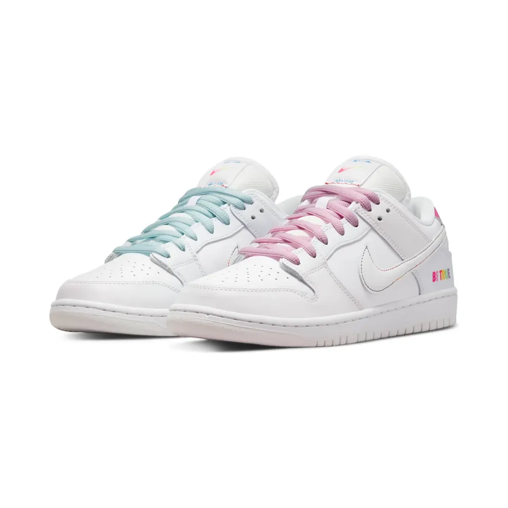 Nike SB Dunk Low Be True White – “White / Multi” (DR4876-100)