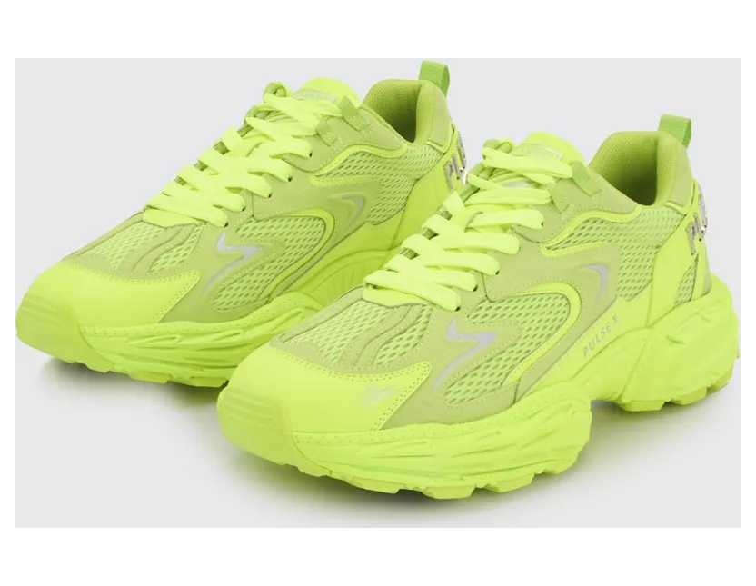 Plein Sport Pulse X Mesh and Leather Sneakers Yellow (SAFSUSC0931STE003N29)