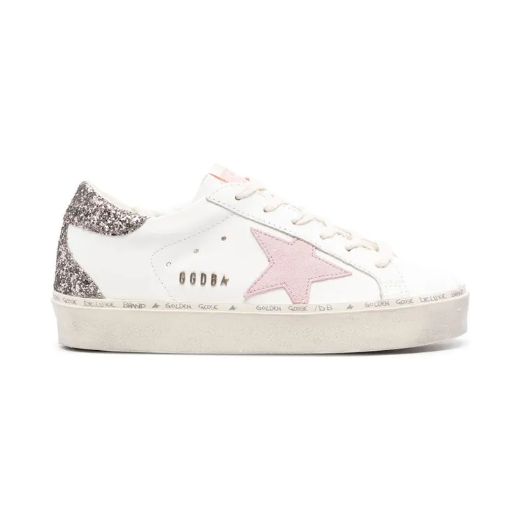 Golden Goose Hi Star White Antique Pink Glitter (GWF00119.F005335.11696)