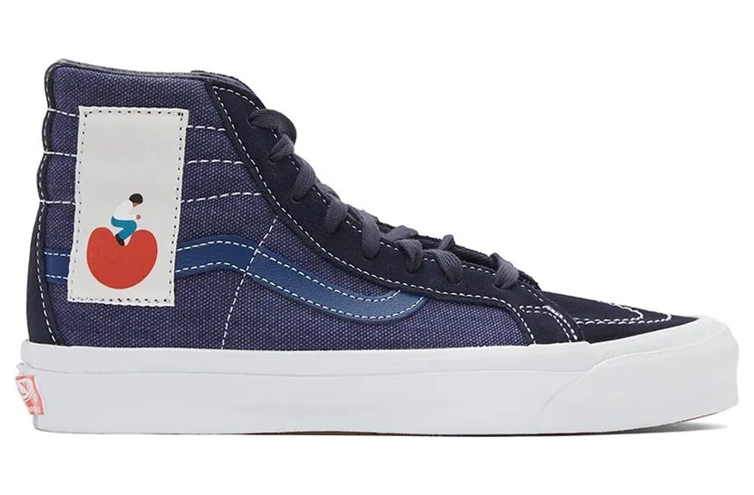 Vans Navy Geoff McFetridge Edition OG Sk8-Hi LX Sneakers (VN0A4BVB92O)