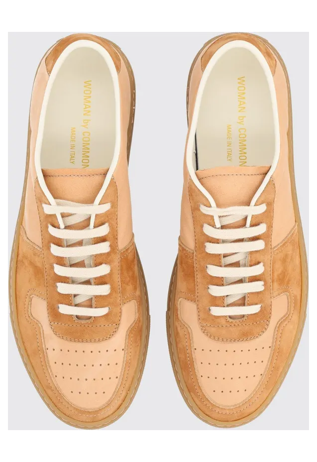 Common projects Two-Tone Nappa and Suede Low-Top Sneakers Beige (62241302) (3)