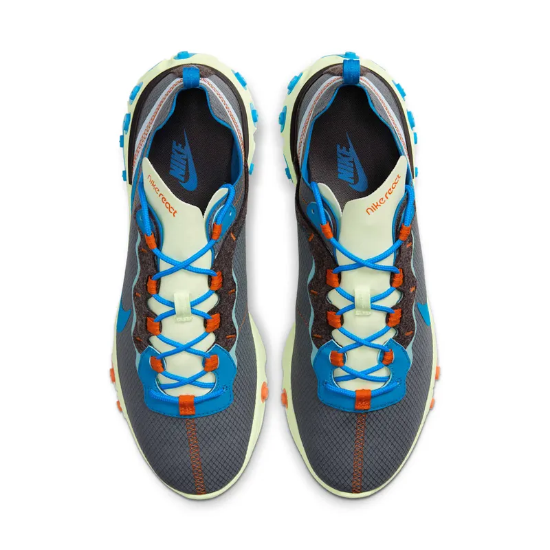 Nike React Element 55 Volt Dark Grey Photo Blue Volt/Dark Grey-Photo Blue-Blue Stardust (CT1142-700)