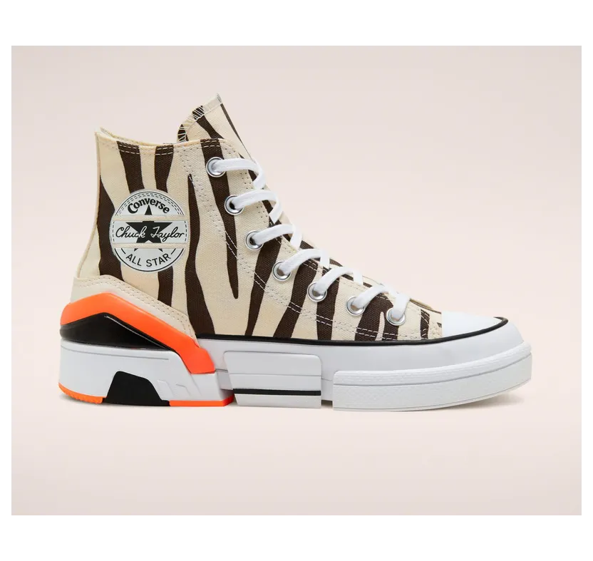 Converse CPX70 High ‘Sunblocked – Zebra Print’ Egret/Black/Total Orange (567720C)