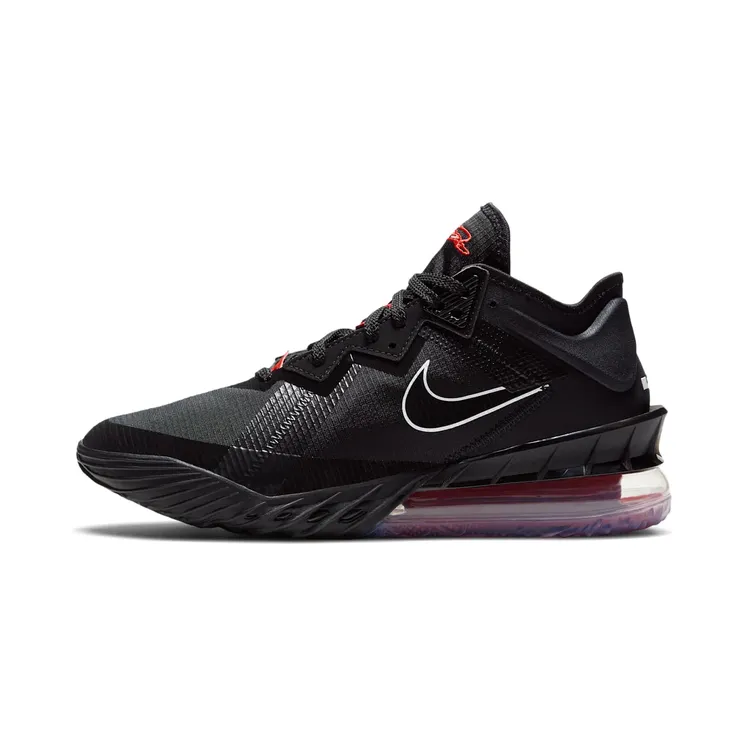 Nike Lebron 18 Low “Black / University Red / White” (CV7562-001)
