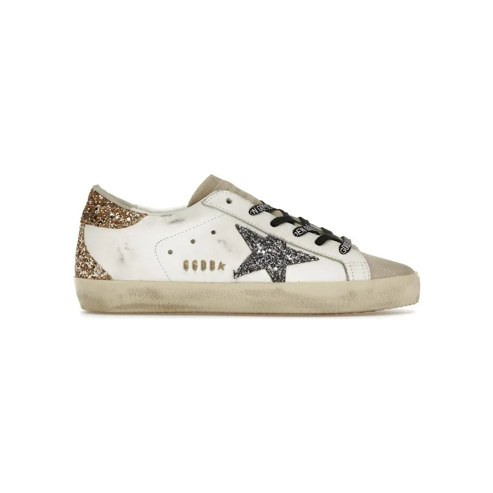 Golden Goose Super-Star White Silver Gold Glitter (GWF00102.F005358.82532)