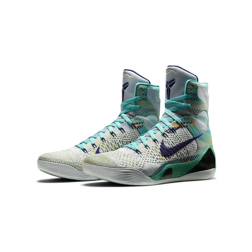 Nike Kobe 9 Elite Hero Draft Day Expression Wolf Grey/Court Purple-Turquoise (630847-005)