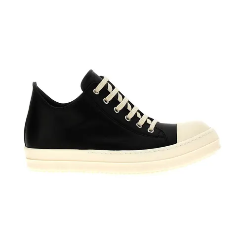 Rick Owens Low Sneaks “White/Black” (RU02F4891LCO911)
