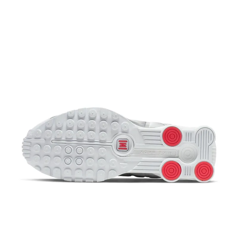 Nike Shox R4 White Metallic (W) White/White-Metallic Silver-Max Orange (AR3565-101)
