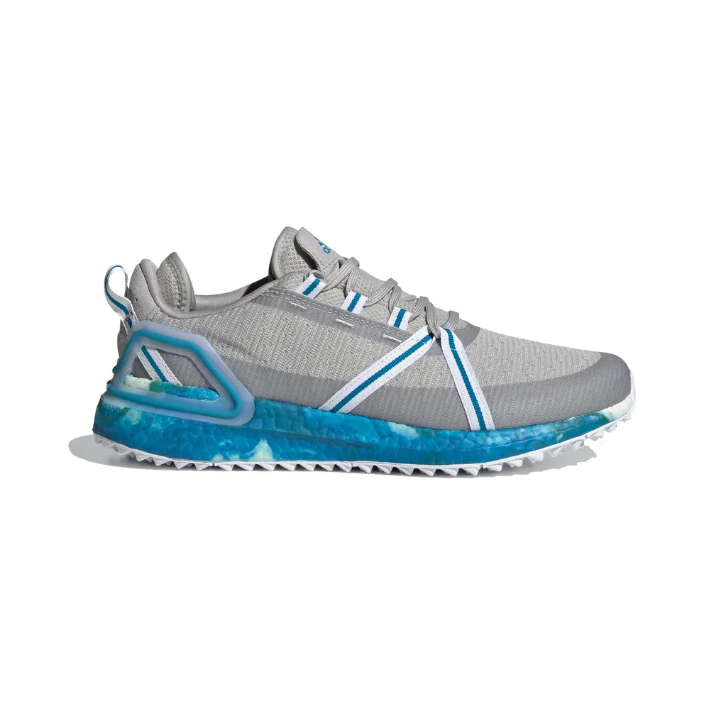 Adidas Solarthon Primeblue Limited-Edition Spikeless Golf Shoes Grey Two / Cloud White / Sonic Aqua (GV9750)