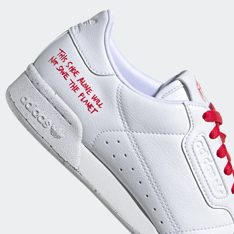 adidas Continental 80 Clean Classics White Scarlet Cloud White/Cloud White/Scarlet (FU9787)