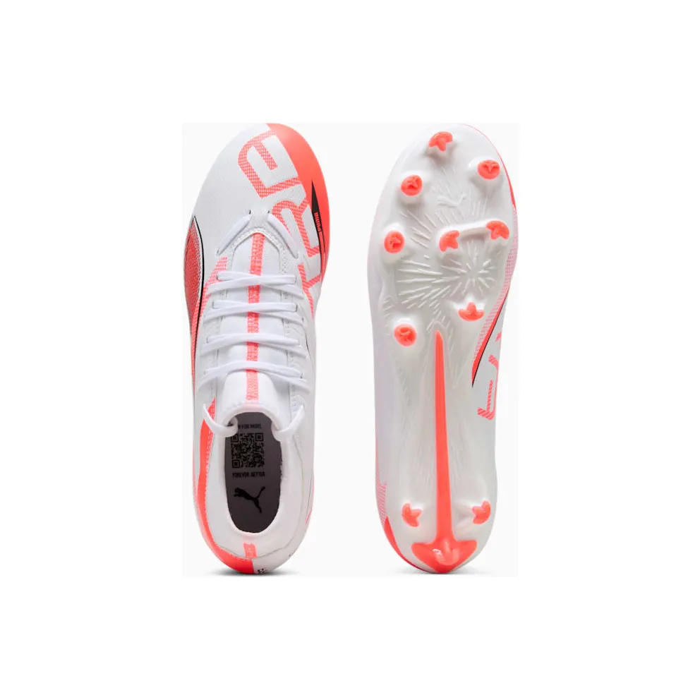 Puma Ultra 5 Play+ FG/AG White Black Glowing Red (108168-01)