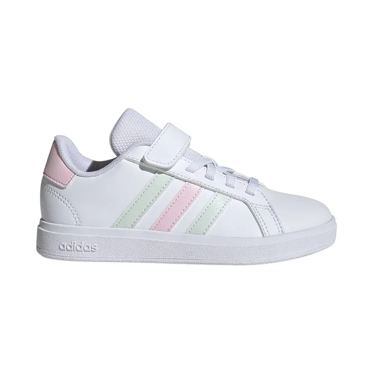 Adidas Grand Court “Cloud White / Crystal Jade / Clear Pink” (IE5993)