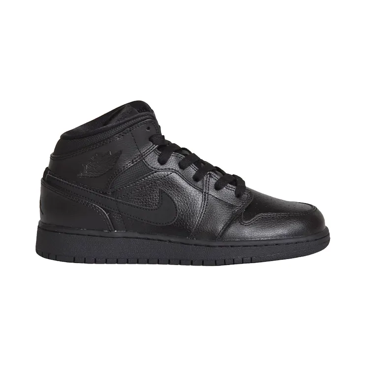 Jordan 1 Mid Triple Black (2015) (GS) “Black” (554725-030)
