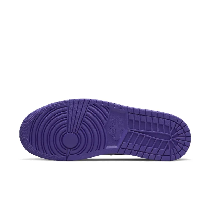 Jordan 1 Mid White Black Purple (554724-095)