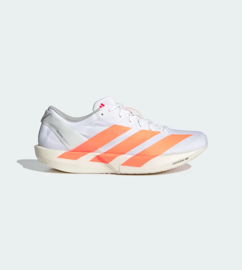 adidas Adizero Adios 9 Hardloopschoenen Cloud White Beam Orange Lucid Red (JQ0779)