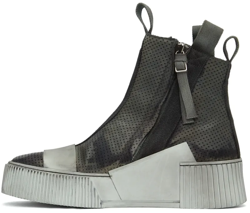 Boris Bidjan Saberi Grey Bamba 3.1 High Top Sneakers (303-SS2200B3000000SM-0049)