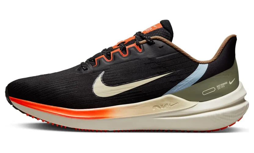 Nike Air Winflo 9 Black Green Safety Orange (DX6040-071)