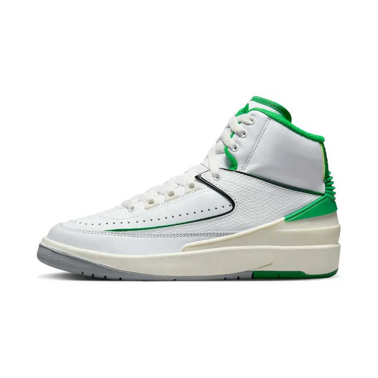 Air Jordan 2 GS “White / Sail / Light Steel Grey / Lucky Green” (DQ8562-103)