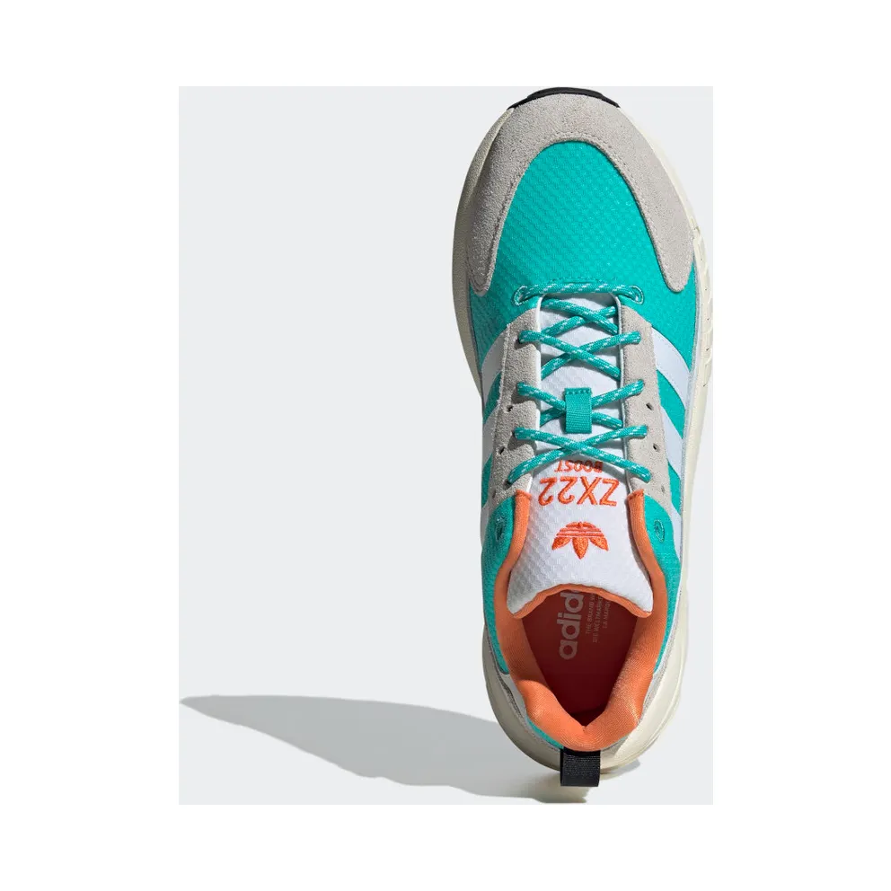 Adidas ZX 22 BOOST Cloud White / Semi Mint Rush / Semi Solar Orange (GY6693)