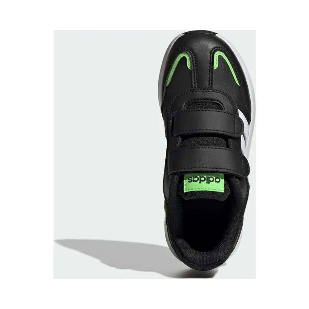 adidas Tensaur Switch Shoes Kids “Core Black / Cloud White / Lime Burst” (JQ8089)